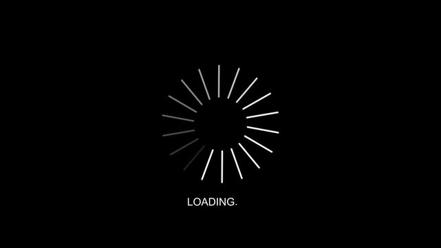 Animated spinning waiting icon on white background. Loading circle animation. Seamless Loop Moving progress loading circle bar. Abstract animation, Animated of circle loading icon .Wheel loading 