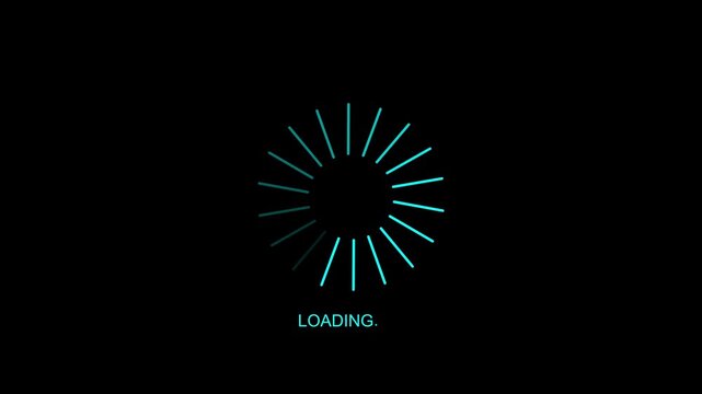 Animated spinning waiting icon on white background. Loading circle animation. Seamless Loop Moving progress loading circle bar. Abstract animation, Animated of circle loading icon .Wheel loading 