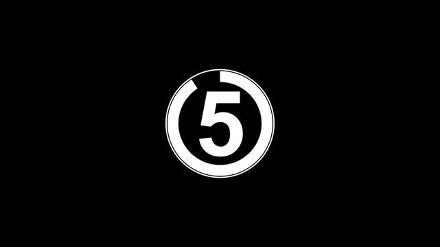 Circle countdown timer 6 seconds animation from 0 to 6 seconds, 6 Seconds countdown timer, circle countdown animation for special deal Promotions.