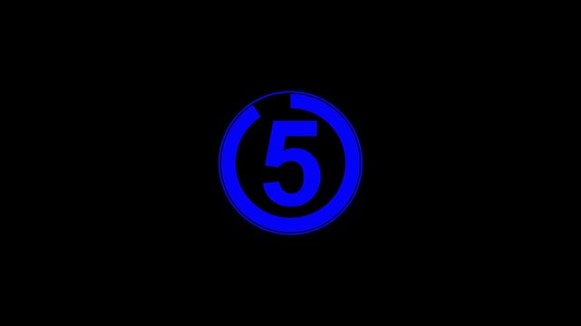 Circle countdown timer 6 seconds animation from 0 to 6 seconds, 6 Seconds countdown timer, circle countdown animation for special deal Promotions.