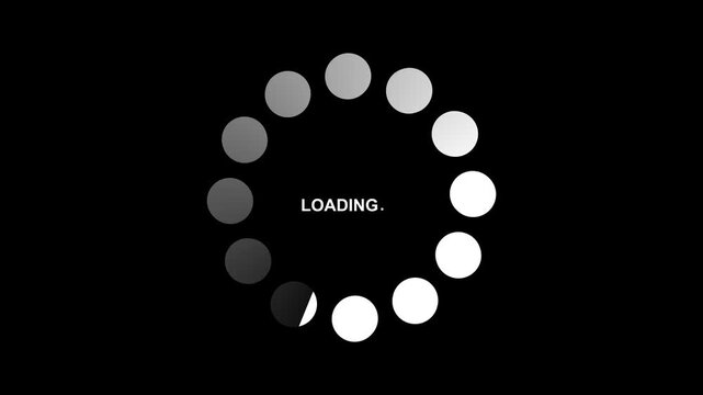 Dotted round loading page video design, Loading animation green screen loading progress bar motion loading symbol buffering, Animated of circle loading icon .Wheel loading concept icon