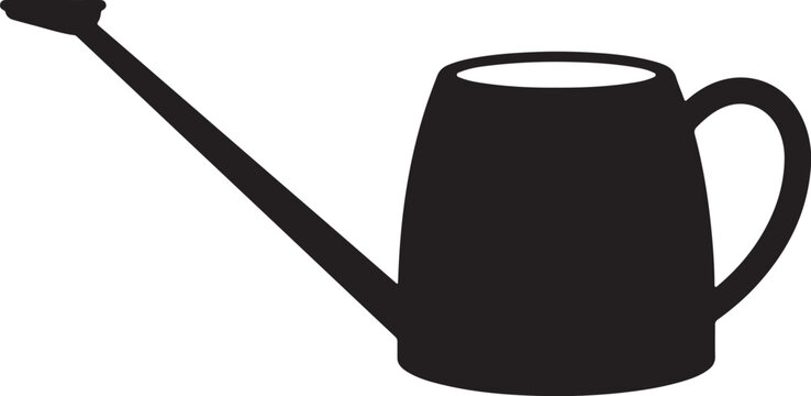 Watering can silhouette vector illustration