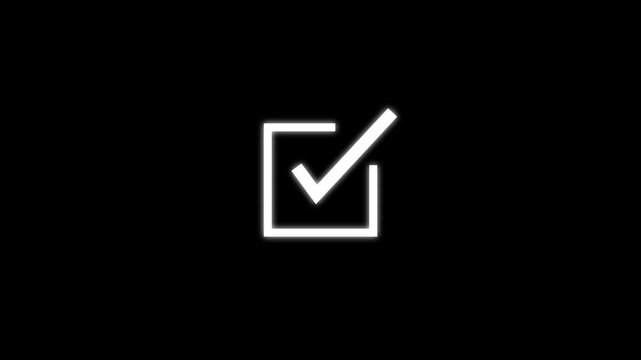 Checkmark animation in a green circle. Isolated on a white background. 4k checkmark, successfully done, approved sign, tick icon