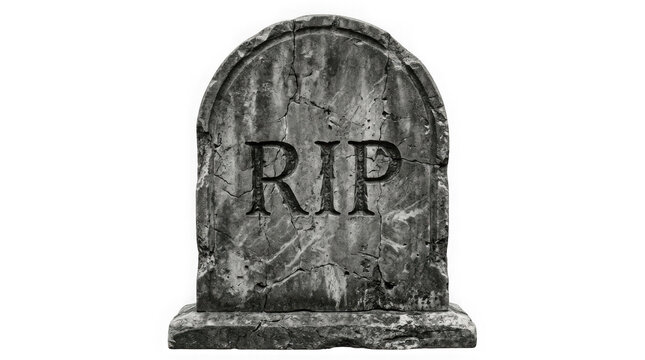 Halloween png realistic tombstone with rip engraving isolated on transparent background for digital design