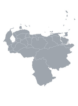 Infographic-style map of Venezuela