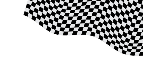 Naklejka premium Checkered flag wave on white background design for sport race championship vector illustration.