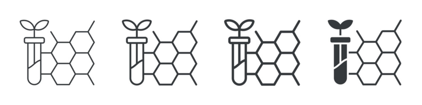 Biotechnology Different Icon Set Simple Style Collection 
