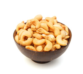 Fototapeta premium Cashew nuts on white background 
