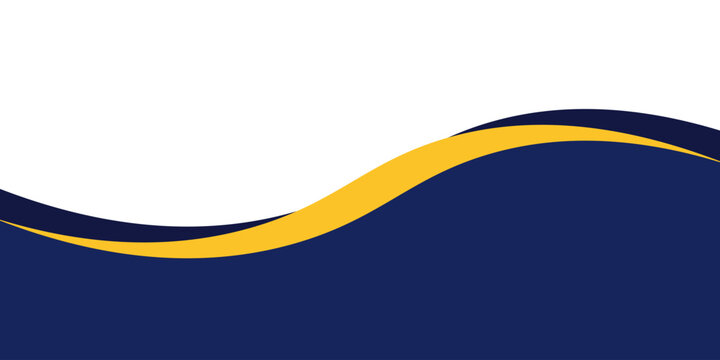 Abstract navy blue and yellow wave background