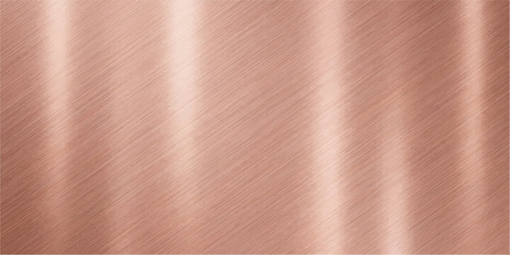 Elegant rose gold abstract metal background, brushed copper metallic surface with soft sheen, luxury design for wallpaper, packaging and cover