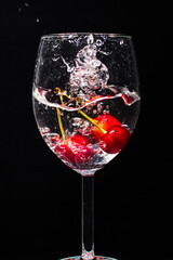 drink, czerwień, wiśnia, alkohol, owoc, © grzegorzszefer