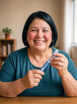 Mature woman with insulin pen