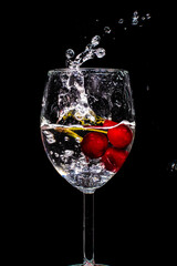 drink, czerwień, wiśnia, alkohol, owoc, © grzegorzszefer