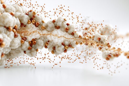 Microscopic View of Plant Pollen Transfer