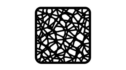 Fototapeta premium Abstract Black and White Organic Network Pattern
