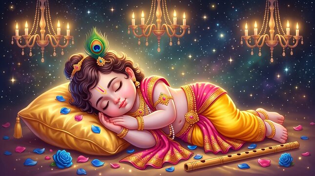 Sleeping krishna wallpaper baby krishna images krishna janmashtami krishna art hd wallpaper
