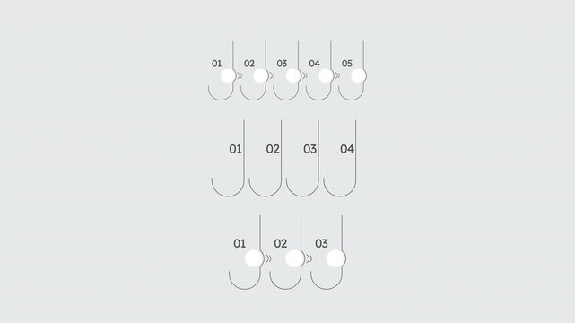 Corporate development planning minimalist empty infographic template animation set. Office workflow guidance. Animated diagrams blank design multi-step. Info graphics with options. HD video pack
