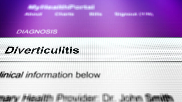 Generic Health Portal with Stomach Health Problem Diagnosis - Diverticulitis0