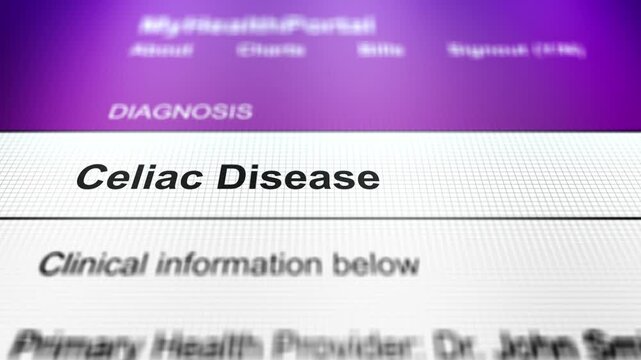 Generic Health Portal with Stomach Health Problem Diagnosis - Celiac Disease