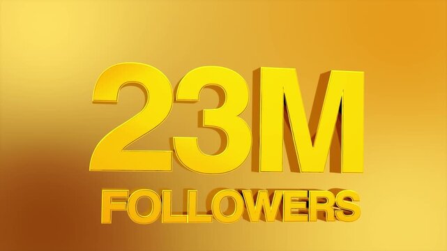 23 Million Followers Milestone Celebration Animation for Social Media 4K