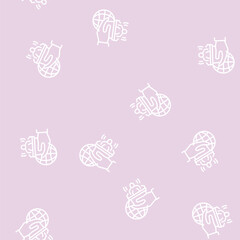 Obraz premium democracy social problem vector line seamless pattern democracy social problem sign illustration