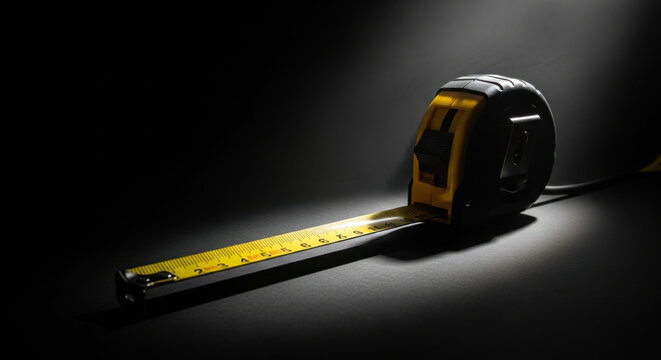 Measuring Tool Extended On Dark Background