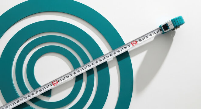 Measuring The Target With A Precision Tape Measure Tool