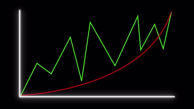 Statistics bars columns growth graphs on transparent background , arrow up. Finance, Bar graph going up, Profit concept, positive increase chart. business graph animation with alpha channel in 4k. 