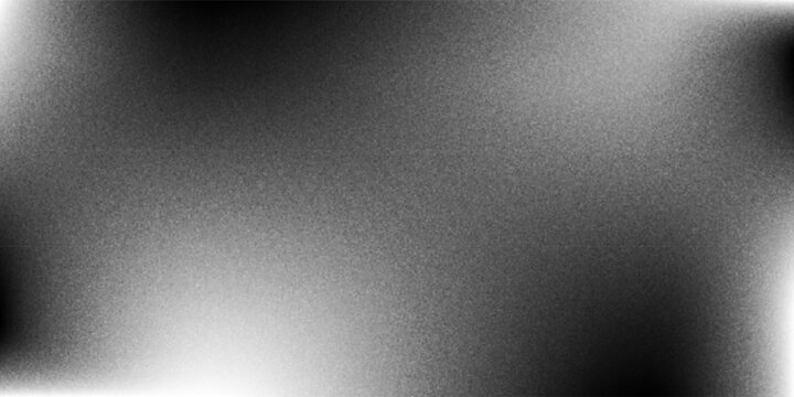 Black white dark gray silvery abstract background. Color gradient. Wave. Rough grain grainy grungy noise dust. Brushed matte shimmery blur. Light. Metallic steel metal effect. Design