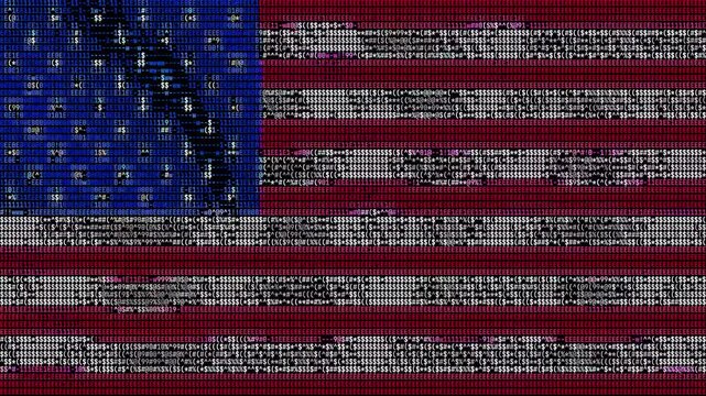 Retro green glitch background with digital noise, vintage CRT monitor texture with scanlines, abstract distorted signal overlay for tech video