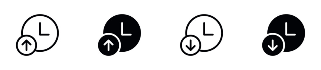 Uptime and Downtime Icon Set. System Availability, Service Status, Server Performance and Monitoring Symbols. Vector Illustration. © Icon Atelier