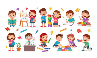 Fototapeta premium Happy Friends Playing Music Around Bonfire Camping Vector Illustration
