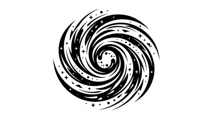 Fototapeta premium Abstract Swirl Galaxy with Stars and Cosmic Dust