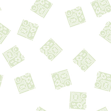 real time bidding vector glyph seamless pattern real time bidding sign illustration