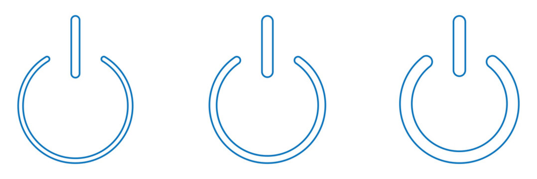 Power button icon vector isolated on white background, logo concept of power button sign on white background. Electric power modern on off symbols collection. eps 10