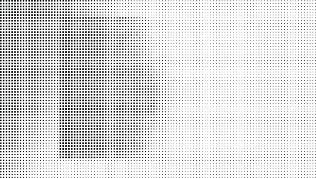 Abstract black and white pixel grid pattern isolated on transparent background, Vector, illustration