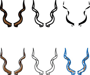 Fototapeta premium antelope wildlife animal color icon vector. antelope pack wildlife animal sign. isolated symbol