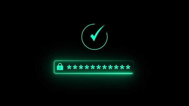 Modern cybersecurity concept, businessman entering password on smartphone, emphasizing encrypted data, internet privacy, secure login and digital protection, Glowing neon background, 4k