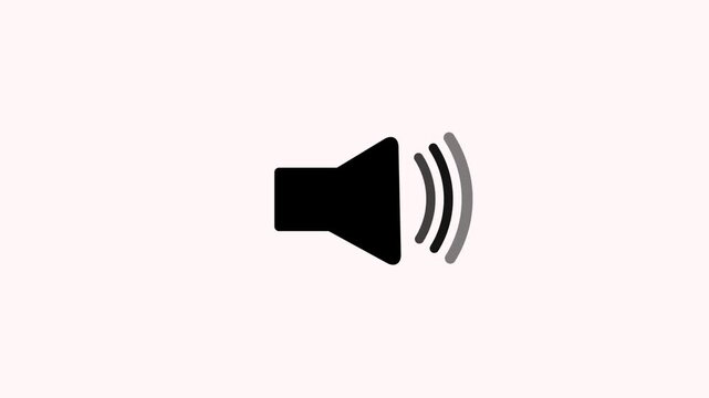 Animation of speaker volume, Microphone, sound Voice animated with speaker icon animation stock video. white background