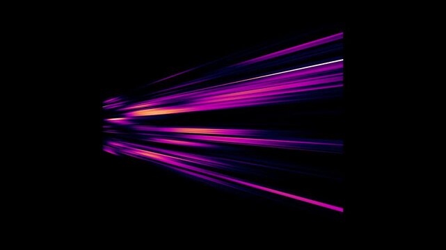 3d render with blue and pink neon lines on black background