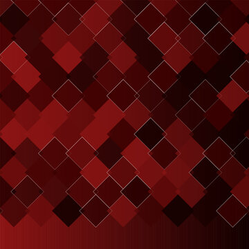 Abstract geometric pattern with diamond shapes in deep red and green Vector