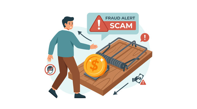 Man narrowly avoids scam trap with money bait, fraud alert warning