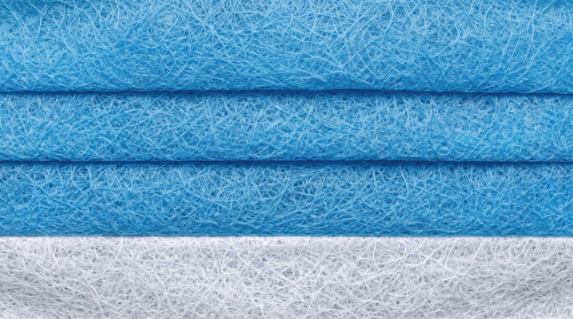 Macro texture of blue and white non-woven surgical mask fabric