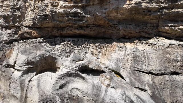 Wied il Mielah, Gharb, Gozo - Valley near limestone natural arch on the north-western coast of the island of Gozo in Malta. High quality 4k footage