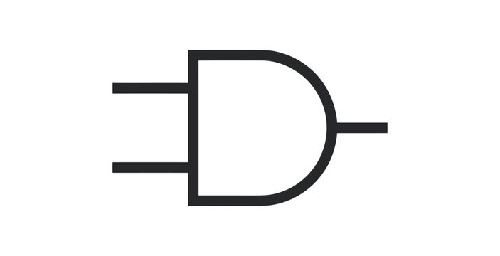 AND Logic Gate Symbol Vector