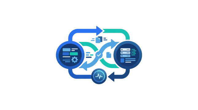 Agile Workflow Automation Concept: Continuous Integration and Delivery Diagram
