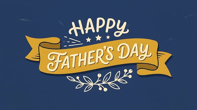 Animated collage of Father's Day greetings with festive design elements and vibrant color scheme
