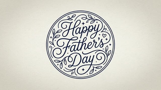 Animation collage celebrating Father's Day with artistic stamped designs and heartfelt messages for honoring paternal bonds