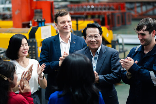 Portrait, group and construction worker with arms crossed, smile and men with helmet, safety and team. Business, employees and happy for collaboration in building, proud or people with project