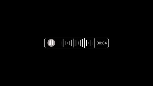 Abstract Wave Voice Animation. 5 second IMO Messenger Voice Message Recording Animation, with Audio Spectrum Animation,